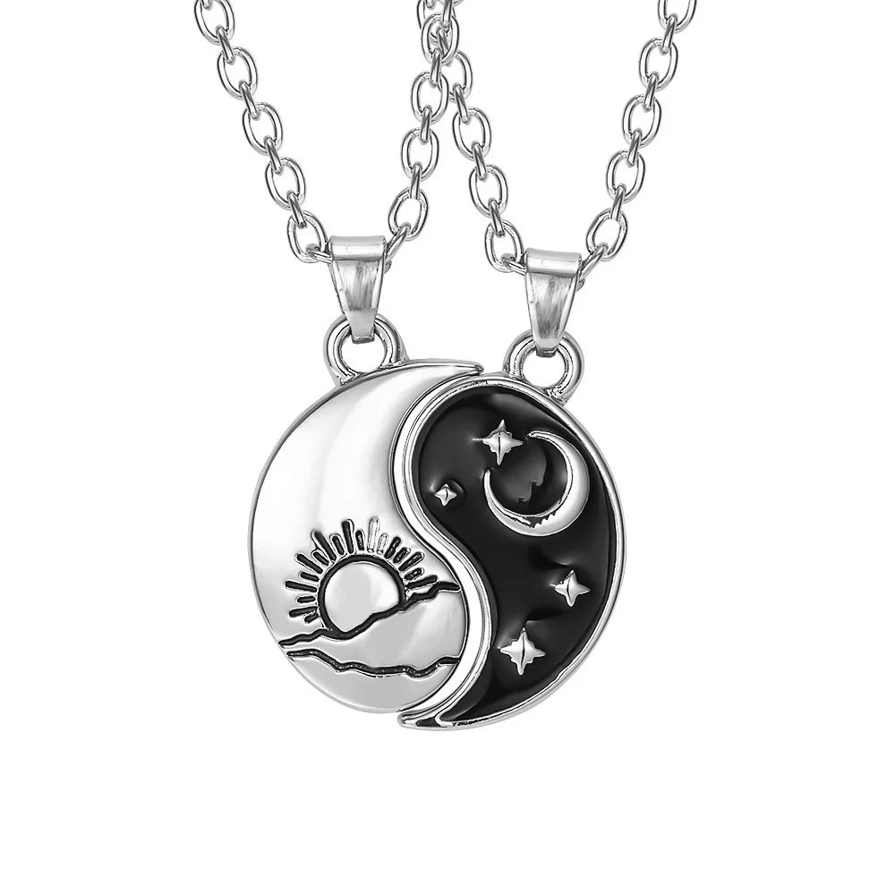 I Love You Best Friends Couple Necklace – Puzzle BFF, Key & Lock, Tai Chi Heart Pendants - Image 25