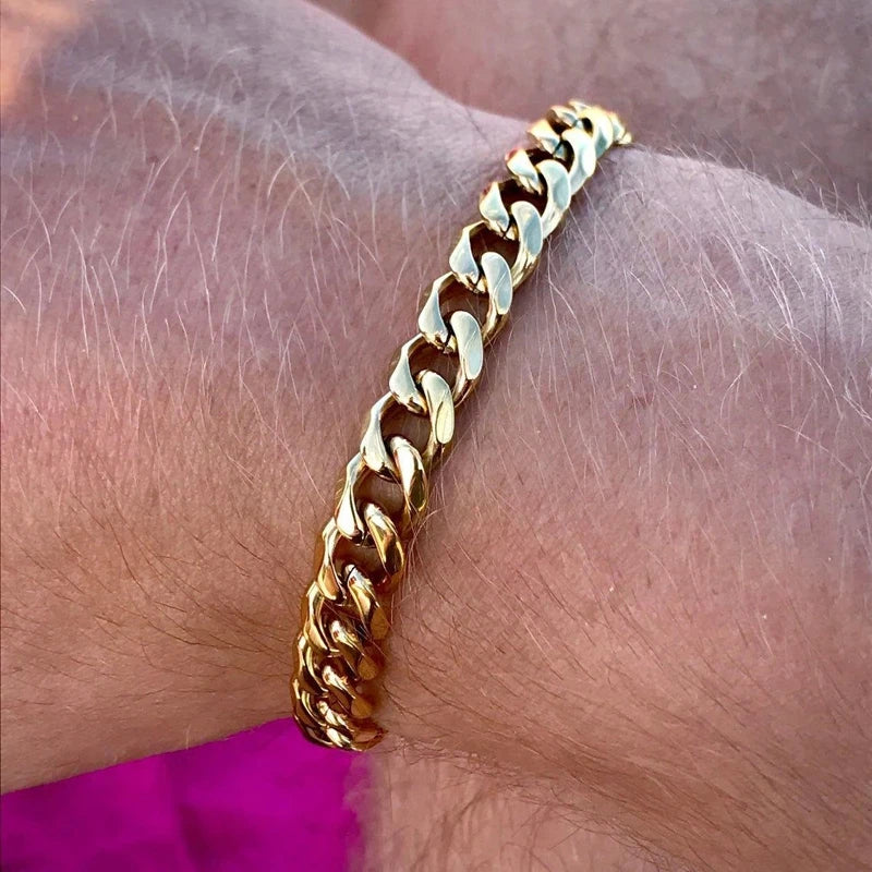 New Trendy Cuban Chain Men Bracelet - Image 3