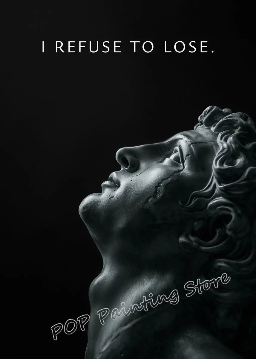 Stoic Wisdom Philosophical Quote Poster – Minimalist Greek Sculpture Canvas Wall Art - Image 21