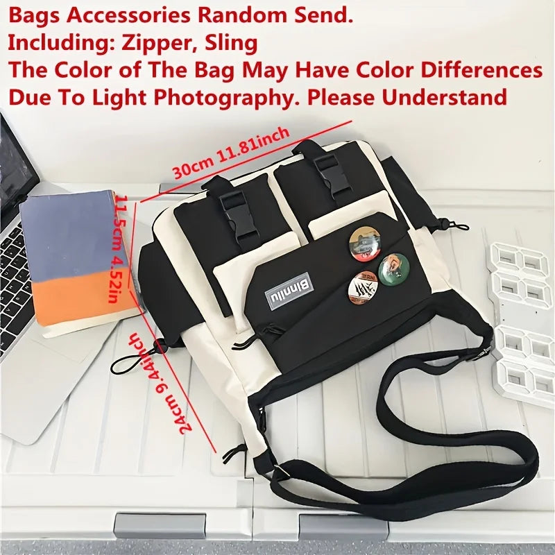Men's Nylon Messenger Bag – Trendy Shoulder & Crossbody Bag for School or Daily Use - Image 14