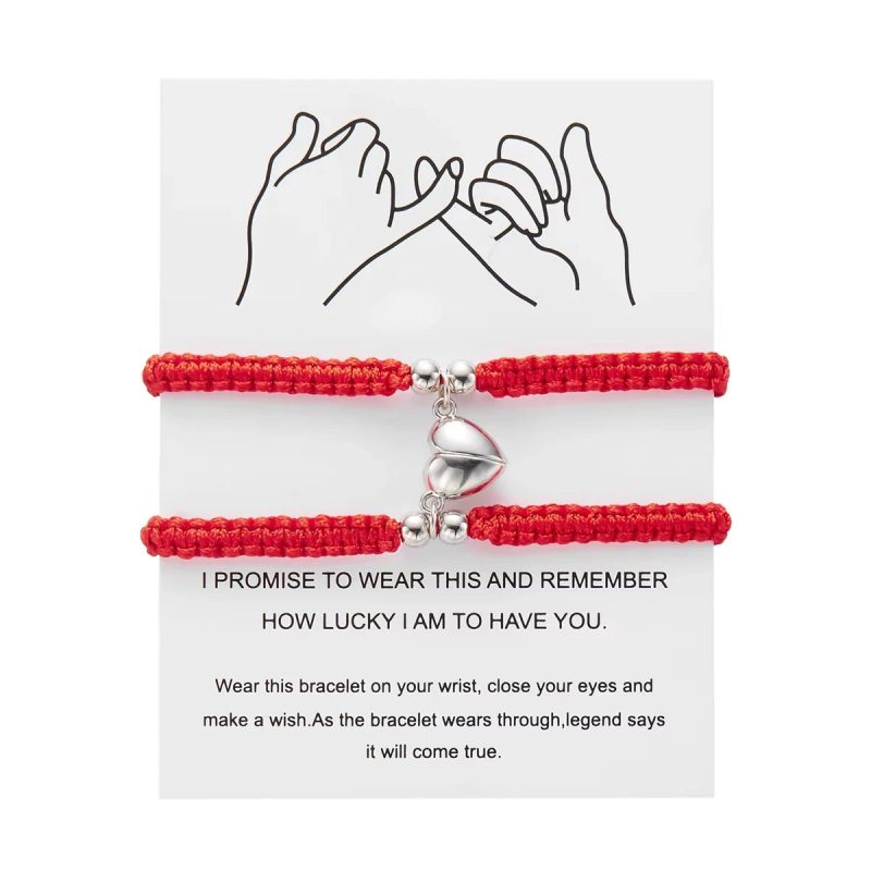 Romantic Heart Magnetic Attract Couple Bracelet Set - Image 12