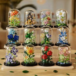 DIY Micro Particle Building Block Bouquet – Handmade Sunflower Gift & Puzzle Toy for Kids