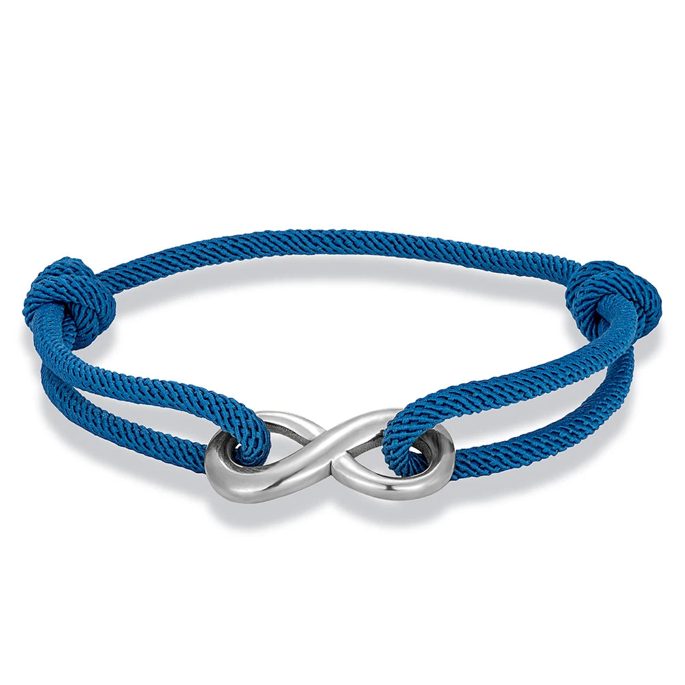 MKENDN Minimalist Infinity Bracelet – Stainless Steel Adjustable Rope Bracelet for Couples & Friends - Image 5