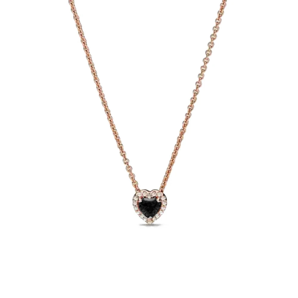 New Fine Red Love Heart Necklace – 925 Silver-Plated with Shining Zircon Bow - Image 47